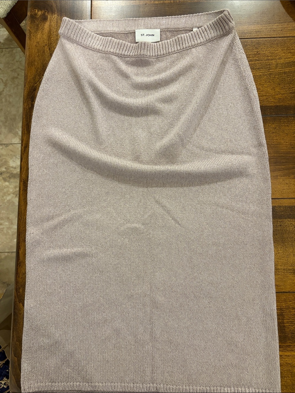 St. John Dusty Lavender Knit Pencil Skirt